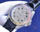 Copy Rolex Submariner Special Edition 40mm Watch Iced out Black Strap Rainbow Bezel  (11)_th.jpg